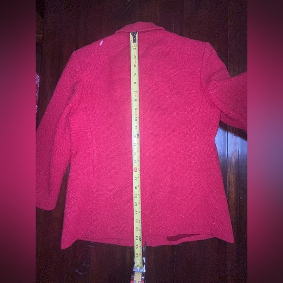 Pendleton Red 100%Virgin Wool ButtonUP Blazer Size Petite - Picture 4 of 6